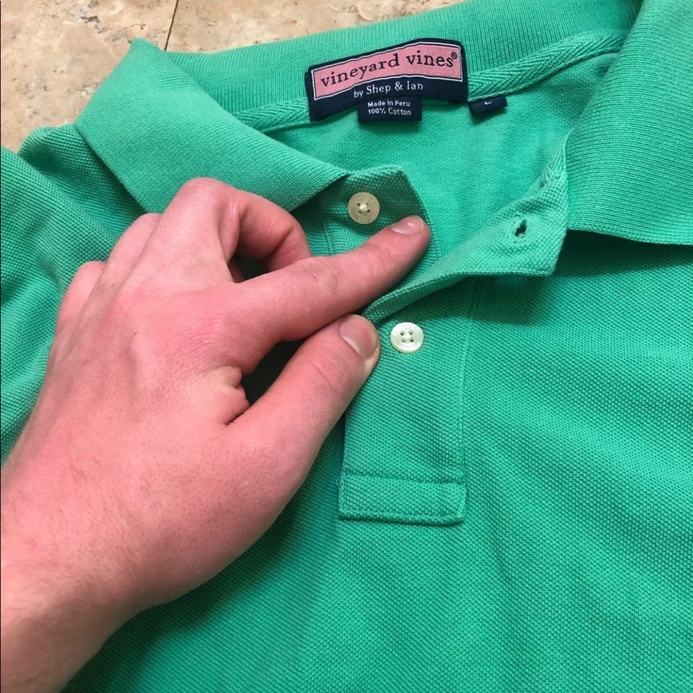 Mens VINEYARD VINES Polo golf L Made in PERU - Picture 3 of 7